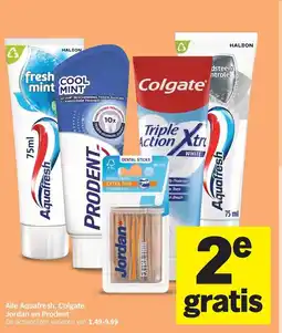 Albert Heijn Alle Aquafresh, Colgate, Jordan en Prodent aanbieding