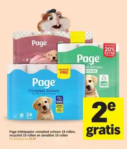 Albert Heijn Page toilet papier compleet schoon, recycled en sensitive aanbieding