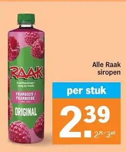 Albert Heijn Alle Raak siroopen aanbieding