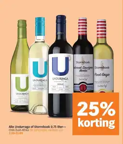 Albert Heijn Alle Undurraga of Stormhoek aanbieding