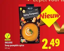 Lidl DELUXE Soep pumpkin spice aanbieding