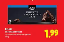 Lidl DELUXE Chocolade koekjes aanbieding