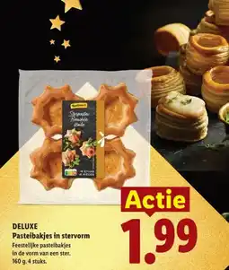 Lidl DELUXE Pasteibakjes in stervorm aanbieding