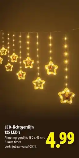 Lidl LED-lichtgordijn 125 LED's aanbieding