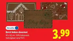 Lidl Kerst kokos deurmat aanbieding