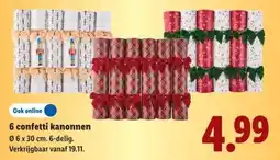 Lidl 6 confetti kanonnen aanbieding