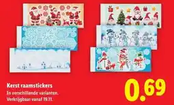 Lidl Kerst raamstickers aanbieding