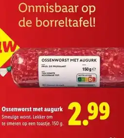 Lidl Ossenworst met augurk aanbieding
