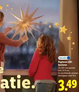 Lidl Papieren LED- kerstster aanbieding