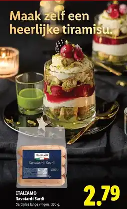 Lidl ITALIAMO Savoiardi Sardi aanbieding