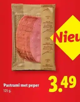 Lidl Pastrami met peper aanbieding