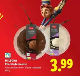 Lidl MILBONA Chocolade mousse aanbieding