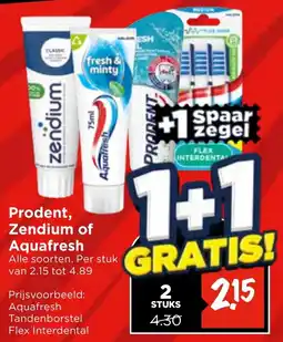 Vomar Voordeelmarkt Alle Prodent, Zendium of Aquafresh aanbieding