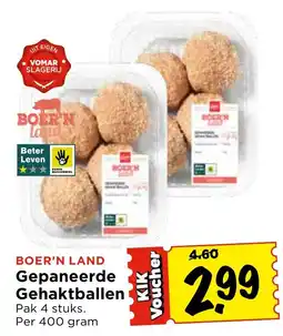 Vomar Voordeelmarkt Boer'n Land Gepaneerde Gehaktballen aanbieding
