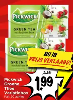 Vomar Voordeelmarkt Pickwick Groene Thee Variatiebox aanbieding