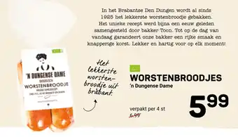 Ekoplaza 'N Dungense Dame Worstenbroodjes aanbieding