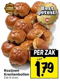 Vomar Voordeelmarkt Rozijnen Krentenbollen aanbieding