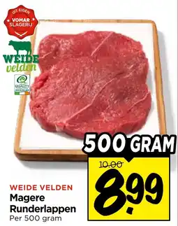 Vomar Voordeelmarkt Weide Velden Magere Runderlappen aanbieding