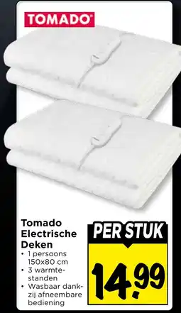 Vomar Voordeelmarkt Tomado Electrische Deken aanbieding