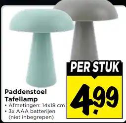 Vomar Voordeelmarkt Paddenstoel Tafellamp aanbieding