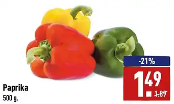 ALDI Paprika 500g aanbieding