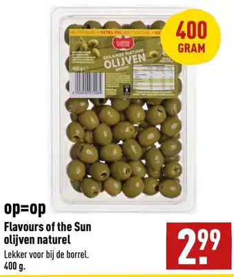 ALDI Flavours of the Sun olijven naturel 400g aanbieding