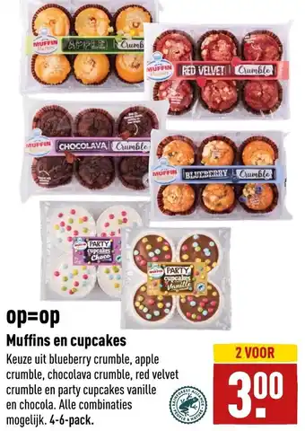 ALDI Muffins en cupcakes 4-6-packs aanbieding