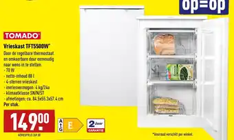 ALDI Vrieskast TFT5500W aanbieding