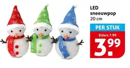 Hoogvliet LED sneeuwpop aanbieding