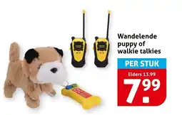 Hoogvliet Wandelende puppy of walkie talkies aanbieding