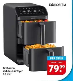 Hoogvliet Brabantia dubbele airfryer aanbieding