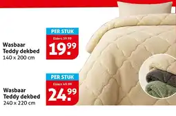 Hoogvliet Wasbaar teddy dekbed aanbieding