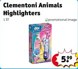 Kruidvat Clementoni Animals Highlighters aanbieding
