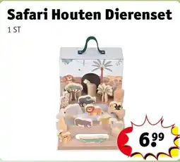 Kruidvat Safari Houten Dierenset aanbieding