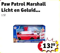 Kruidvat Paw Patrol Marshall Licht en Geluid aanbieding