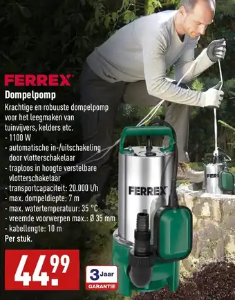 ALDI Ferrex Dompelpomp aanbieding