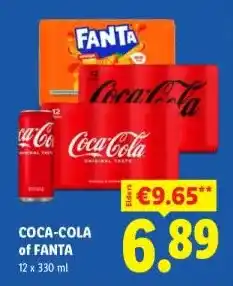 Lidl COCA-COLA of FANTA aanbieding
