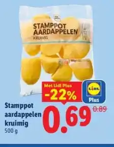 Lidl Stamppot aardappelen kruimig aanbieding