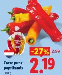 Lidl Zoete punt- paprikamix aanbieding