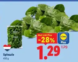 Lidl Spinazie aanbieding