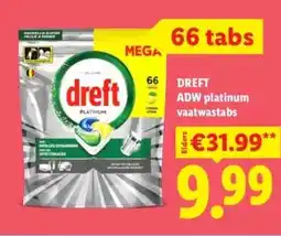 Lidl DREFT ADW platinum vaatwastabs aanbieding