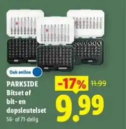 Lidl PARKSIDE Bitset of bit-en dopsleutelset aanbieding