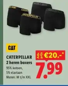 Lidl CATERPILLAR 2 heren boxers aanbieding