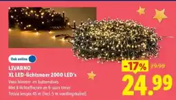 Lidl LIVARNO XL LED-lichtsnoer 2000 LED's aanbieding