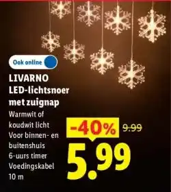 Lidl LIVARNO LED-lichtsnoer met zuignap aanbieding