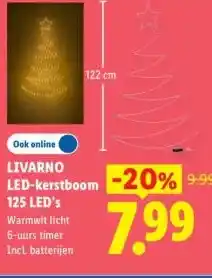 Lidl LED-kerstboom 125 LED's aanbieding