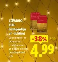 Lidl LIVARNO LED- lichtgordijn of-lichtnet aanbieding