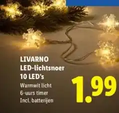 Lidl LIVARNO LED-lichtsnoer 10 LED's aanbieding