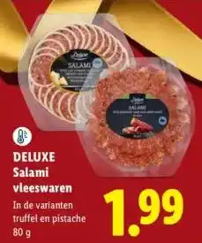 Lidl DELUXE Salami vleeswaren aanbieding