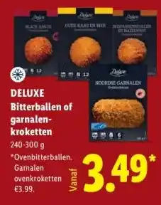 Lidl DELUXE Bitterballen of garnalen- kroketten aanbieding